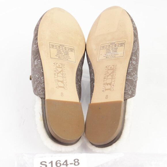 Australia Luxe Collective Womens Marcos Mule Size 8 Gray Suede Sherpa Slippers - Picture 10 of 16